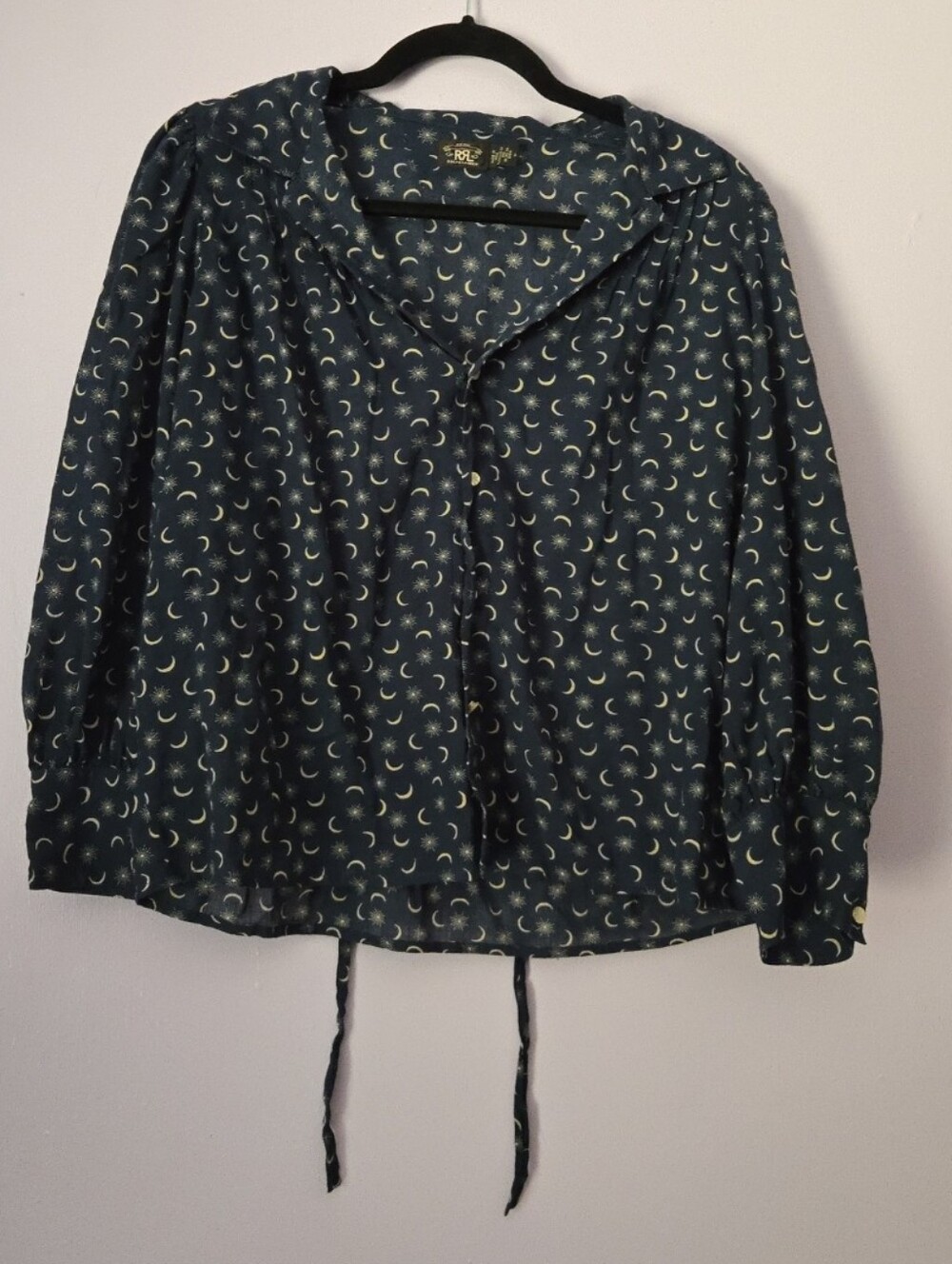 Ralph Lauren Navy Blue Moon & Star Pattern Shirt